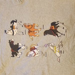 Disney tshirt horses Agus, Sampson, Maximus, Philippe, Major, Khan.